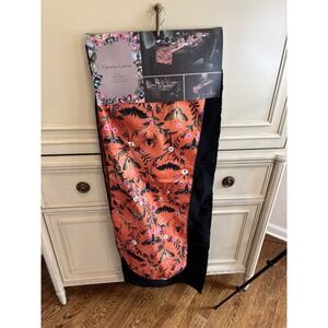 Christian Lacroix Set Of 2 Halloween Orange Black Table Runners NEW Bats Spiders